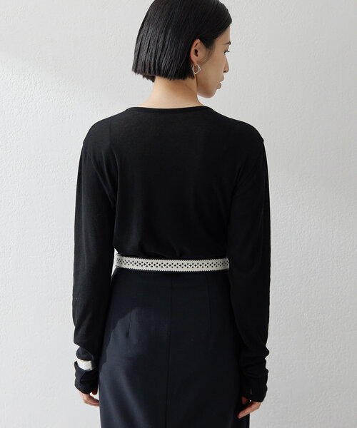 Whim Gazette(ウィムガゼット)の「【myporter】ロングスリーブTシャツ(Tシャツ/カットソー・レディース・ブラック/ホワイト・38)」の16枚目の写真