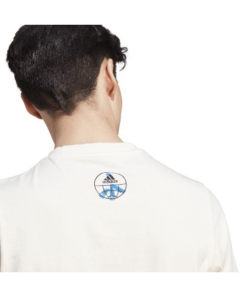 adidas(アディダス)の「アディダス adidas アディダス チェンジ スルー(Tシャツ/カットソー・メンズ・アイボリー/ブルー/ホワイト・LL/3L/S/M/L)」の6枚目の写真