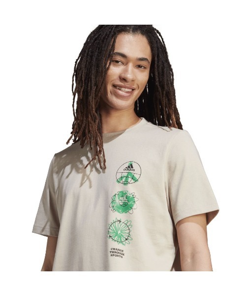adidas(アディダス)の「アディダス adidas アディダス チェンジ スルー(Tシャツ/カットソー・メンズ・アイボリー/ブルー/ホワイト・LL/3L/S/M/L)」の11枚目の写真
