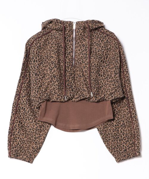 FIG&VIPER(フィグアンドバイパー)の「レオパードZIPショートフーディ(パーカー・レディース・ベージュ/カーキ・FREE)」の2枚目の写真