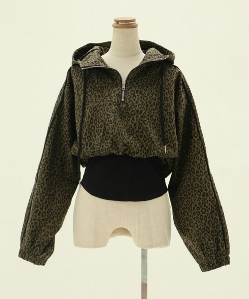 FIG&VIPER(フィグアンドバイパー)の「レオパードZIPショートフーディ(パーカー・レディース・ベージュ/カーキ・FREE)」の16枚目の写真