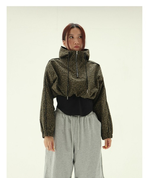 FIG&VIPER(フィグアンドバイパー)の「レオパードZIPショートフーディ(パーカー・レディース・ベージュ/カーキ・FREE)」の20枚目の写真