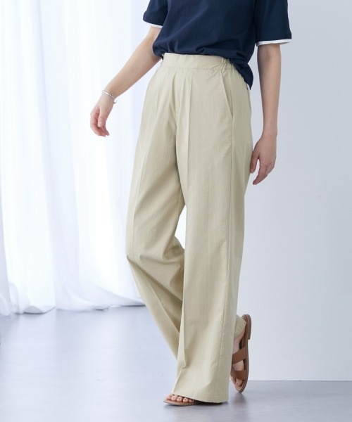 slattgir(スラットジール)の「高身長 接触冷感ライトチノワイドパンツ(トールサイズ)(チノパンツ・レディース・ブラック/ベージュ/カーキ/グレー/ダークネイビー・5L/M/L/LL/3L/4L)」の4枚目の写真