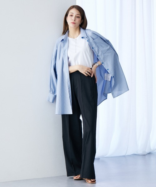 slattgir(スラットジール)の「高身長 接触冷感ライトチノワイドパンツ(トールサイズ)(チノパンツ・レディース・ブラック/ベージュ/カーキ/グレー/ダークネイビー・5L/M/L/LL/3L/4L)」の20枚目の写真