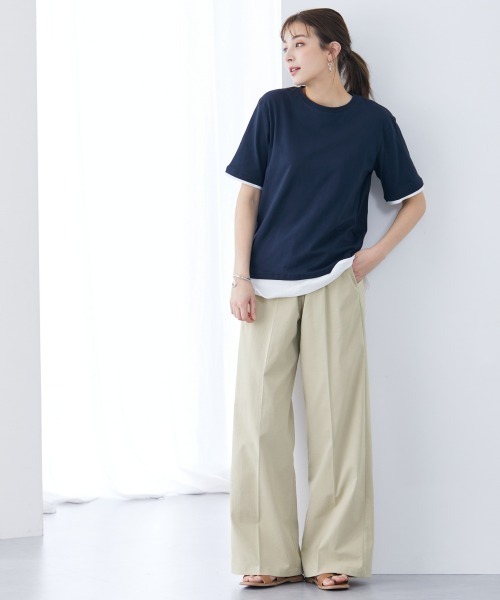 slattgir(スラットジール)の「高身長 接触冷感ライトチノワイドパンツ(トールサイズ)(チノパンツ・レディース・ブラック/ベージュ/カーキ/グレー/ダークネイビー・5L/M/L/LL/3L/4L)」の17枚目の写真