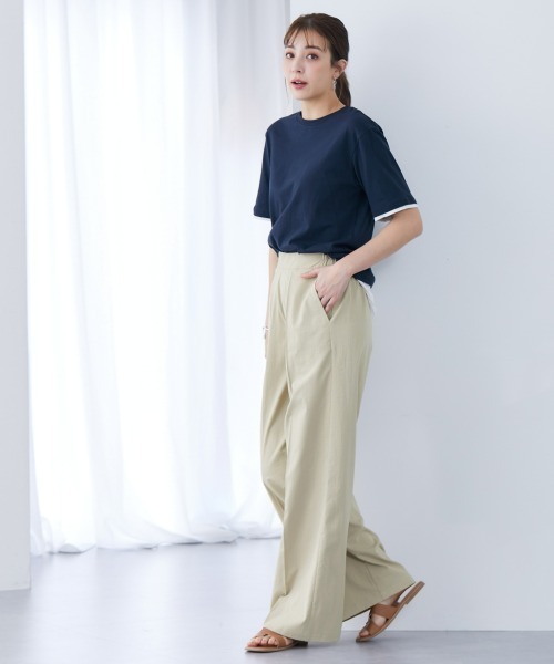 slattgir(スラットジール)の「高身長 接触冷感ライトチノワイドパンツ(トールサイズ)(チノパンツ・レディース・ブラック/ベージュ/カーキ/グレー/ダークネイビー・5L/M/L/LL/3L/4L)」の14枚目の写真