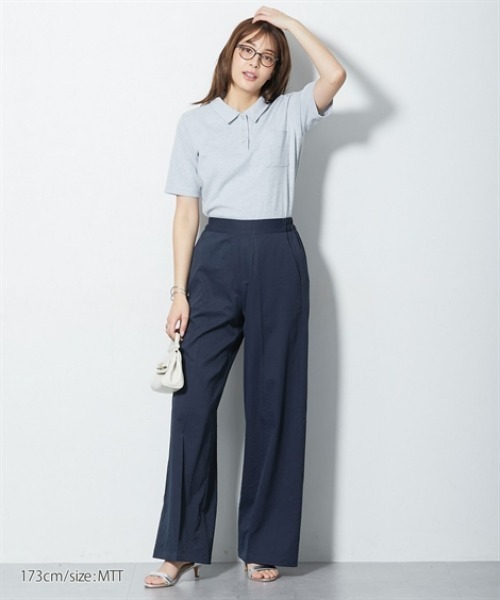 slattgir(スラットジール)の「高身長 接触冷感ライトチノワイドパンツ(トールサイズ)(チノパンツ・レディース・ブラック/ベージュ/カーキ/グレー/ダークネイビー・5L/M/L/LL/3L/4L)」の8枚目の写真