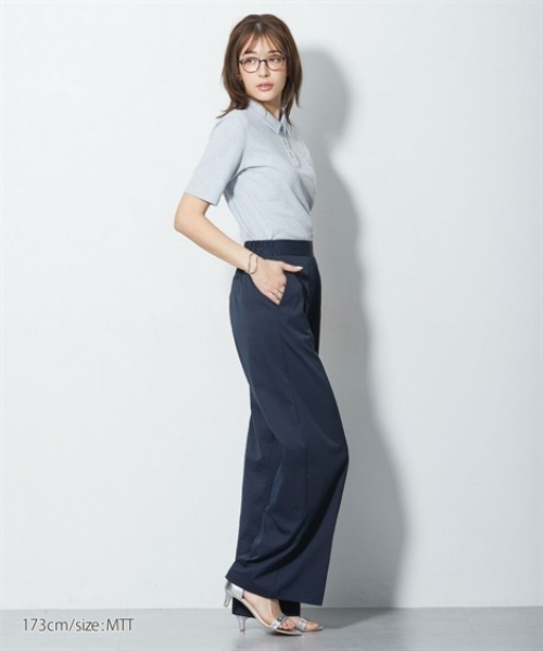 slattgir(スラットジール)の「高身長 接触冷感ライトチノワイドパンツ(トールサイズ)(チノパンツ・レディース・ブラック/ベージュ/カーキ/グレー/ダークネイビー・5L/M/L/LL/3L/4L)」の10枚目の写真