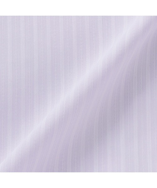 TOKYO SHIRTS(トウキョウシャツ)の「【透け防止】 形態安定ノーアイロン ワイド 7分袖ビジネスワイシャツ(ビジネスシャツ・レディース・ラベンダー・XS/S/M/L/LL/XL)」の2枚目の写真