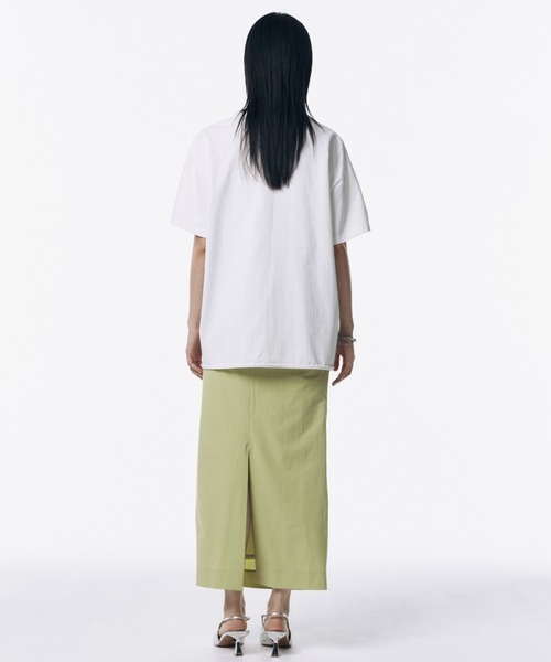 JOSE MOON（ジョゼムーン）の「IRREGULAR TUCK TIGHT SKIRT/イレギュラータックタイトスカート（スカート・レディース・ブラック/ホワイト/グリーン系その他/ブルー/オレンジ・38/36）」の9枚目の写真