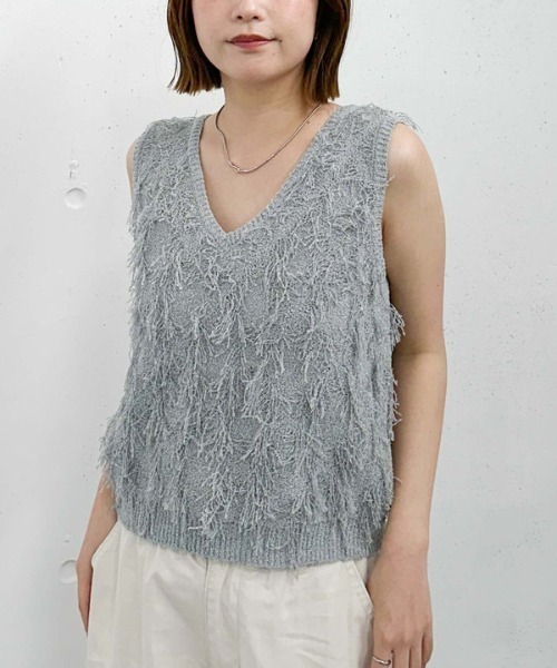 セール】2WAYフリンジニットベスト（ベスト）｜archives