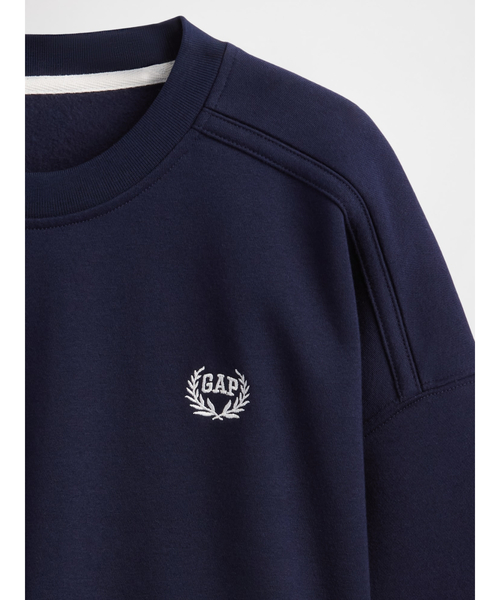 GAP スウェット ネイビー セール】ヴィンテージソフト クロップド 5分袖 スウェットシャツ