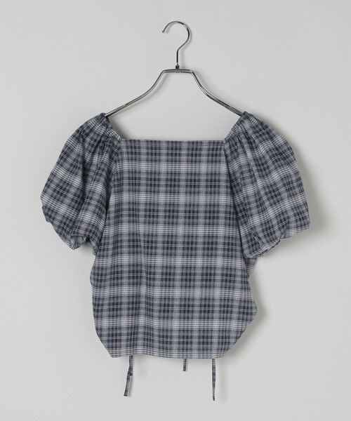Heather(ヘザー)の「2WAYドロストブラウス(半袖) 497298(シャツ/ブラウス・レディース・オフホワイト/ネイビー/ブラック・FREE)」の21枚目の写真