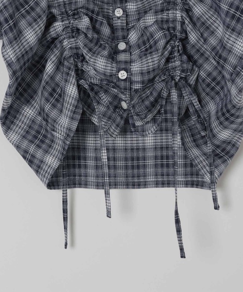 Heather(ヘザー)の「2WAYドロストブラウス(半袖) 497298(シャツ/ブラウス・レディース・オフホワイト/ネイビー/ブラック・FREE)」の18枚目の写真