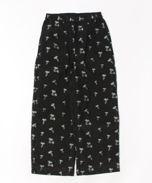 REAL CUBE（リアルキューブ）の「シアージャガードワイドストレートパンツ（その他パンツ・レディース・オフホワイト/ブラック・M）」の2枚目の写真