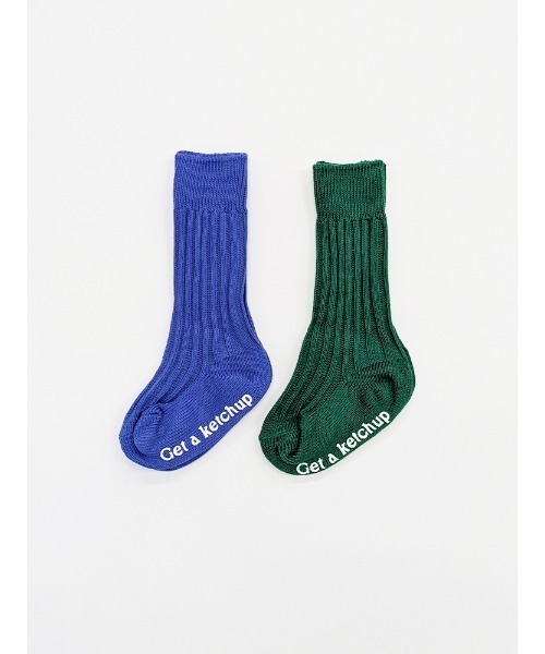 Catchup(ケチャップ)の「【Catchup】リブソックス 2P(ソックス/靴下・キッズ・ベージュ/ブルー/サックスブルー・S/M/XL/L)」の3枚目の写真