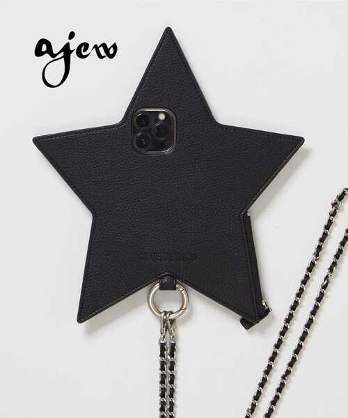 ajew（エジュー）の「【ajew】STAR★ SHOULDER PHONE CASE（スマホケース/カバー・レディース・ホワイト/ブラック/シルバー・1/2/3/4/5/6）」の2枚目の写真