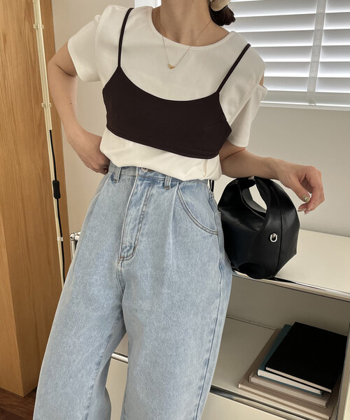 大人気のSELECT HAPPY BAG対象アイテム！タックワイドデニムご