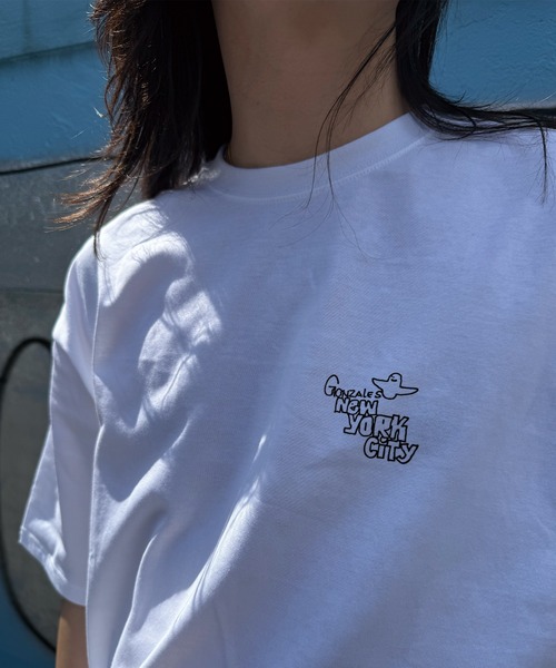 Mark Gonzales(マーク・ゴンザレス)の「【MARK GONZALES/マークゴンザレス 別注】ロゴプリントオーバーサイズTシャツ(Tシャツ/カットソー・メンズ・ブラック/ホワイト・LL/L/M/S)」の4枚目の写真