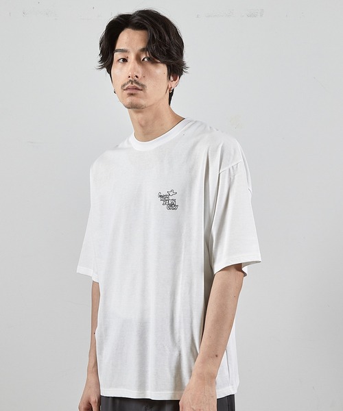 Mark Gonzales(マーク・ゴンザレス)の「【MARK GONZALES/マークゴンザレス 別注】ロゴプリントオーバーサイズTシャツ(Tシャツ/カットソー・メンズ・ブラック/ホワイト・LL/L/M/S)」の6枚目の写真