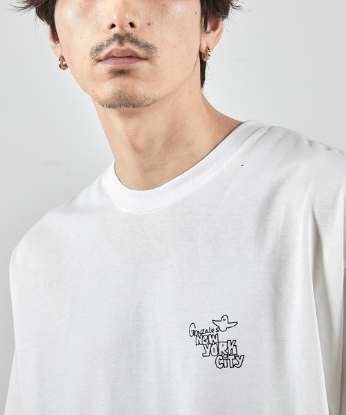 Mark Gonzales(マーク・ゴンザレス)の「【MARK GONZALES/マークゴンザレス 別注】ロゴプリントオーバーサイズTシャツ(Tシャツ/カットソー・メンズ・ブラック/ホワイト・LL/L/M/S)」の15枚目の写真