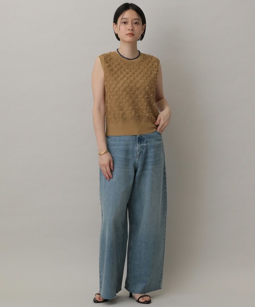 A part by（アパートバイ）の「フリンジニットノースリーブ（ニット/セーター・レディース・キャメル/グリーン系その他4/アイボリー・FREE）」の11枚目の写真