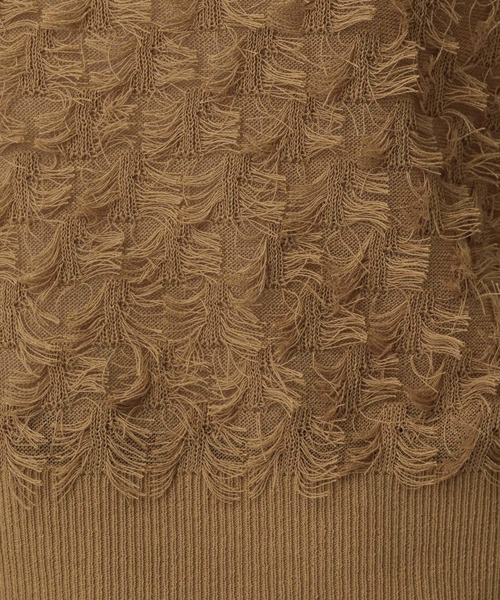 A part by（アパートバイ）の「フリンジニットノースリーブ（ニット/セーター・レディース・キャメル/グリーン系その他4/アイボリー・FREE）」の17枚目の写真