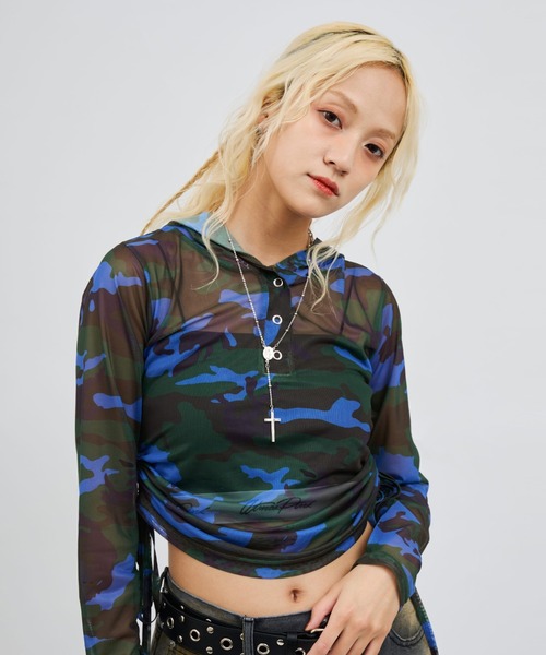 tシャツ atmos pink See-through Hoodie / アトモス ピンク シースルー フーディ レディース atmos pink See-through Hoodie BLACK（アトモス ピンク