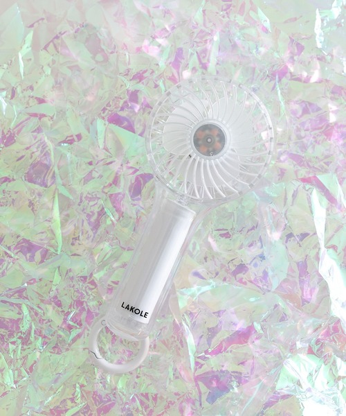 LAKOLE（ラコレ）の「【LEDライト搭載】クリアカラビナ付きハンディファン / 284542（生活家電・レディース・その他1/その他2/その他3・FREE）」の6枚目の写真