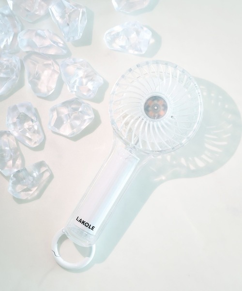 LAKOLE（ラコレ）の「【LEDライト搭載】クリアカラビナ付きハンディファン / 284542（生活家電・レディース・その他1/その他2/その他3・FREE）」の7枚目の写真