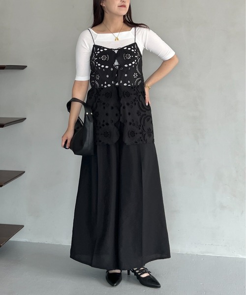 mysty woman(ミスティウーマン)の「テレコスクエアプルオーバー 574832(Tシャツ/カットソー・レディース・オフホワイト/ブラック/ブラウン系その他・FREE)」の21枚目の写真