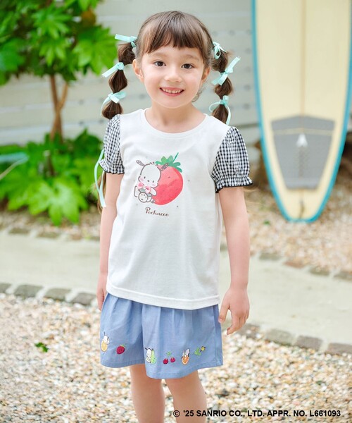ANY(エニィ)の「【any FAM ×サンリオキャラクターズ】パフスリーブ Tシャツ(Tシャツ/カットソー・キッズ・ホワイト系/ピンク系/ブラック系/サックスブルー系・120/110/100/90/130)」の6枚目の写真