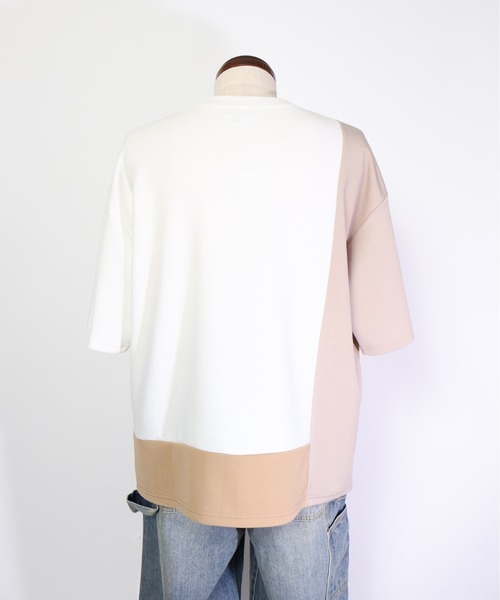 ATELANE(アテレーン)の「ATELANE/ストレッチポンチ×梨地 切り替えTEE(Tシャツ/カットソー・メンズ・ホワイト系その他/ブラック系その他/ブラック/ホワイト・LARGE/X-LARGE/MEDIUM)」の18枚目の写真