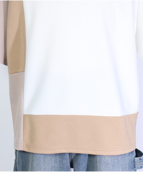 ATELANE(アテレーン)の「ATELANE/ストレッチポンチ×梨地 切り替えTEE(Tシャツ/カットソー・メンズ・ホワイト系その他/ブラック系その他/ブラック/ホワイト・LARGE/X-LARGE/MEDIUM)」の15枚目の写真