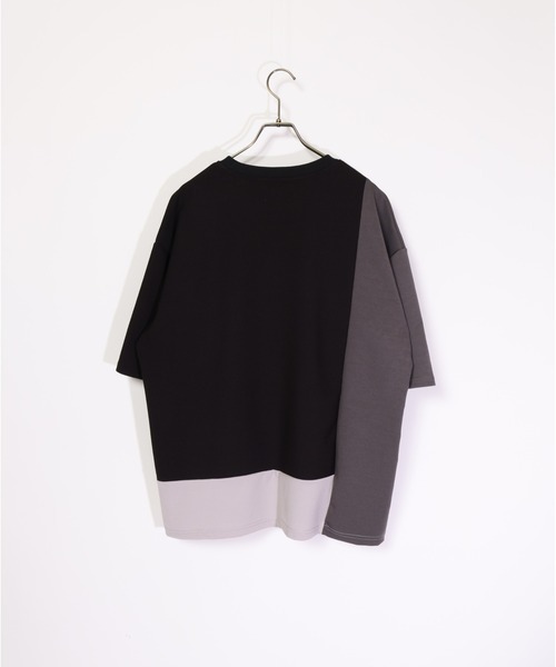 ATELANE(アテレーン)の「ATELANE/ストレッチポンチ×梨地 切り替えTEE(Tシャツ/カットソー・メンズ・ホワイト系その他/ブラック系その他/ブラック/ホワイト・LARGE/X-LARGE/MEDIUM)」の19枚目の写真