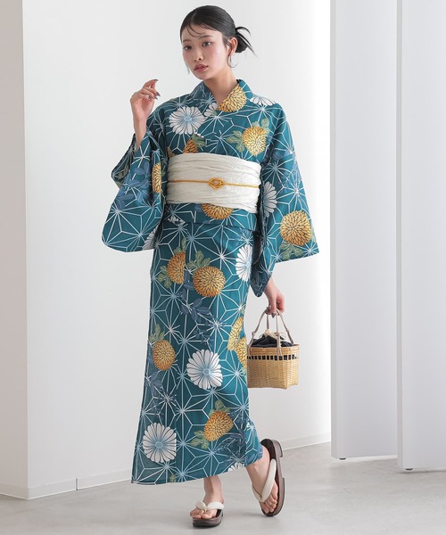 ✨涼しげ✨夏の爽やか 二部式浴衣 フリーサイズ✨単品 新品 ✨涼しげ✨夏の爽やか 二部式浴衣 フリーサイズ✨単品 新品