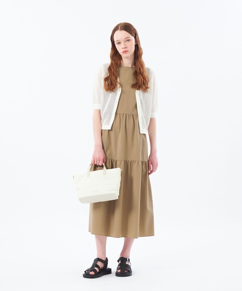MACKINTOSH PHILOSOPHY（ﾏｯｷﾝﾄｯｼｭ ﾌｨﾛｿﾌｨｰ）の「メッシュニットカーディガン（カーディガン/ボレロ・レディース・レッド/ダークネイビー/オフホワイト・38）」の4枚目の写真