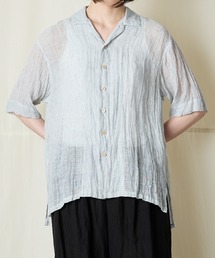 スズキタカユキ　シャツ　シアー　ブラウス　半袖　タカユキスズキ　トップス suzuki takayuki（スズキタカユキ）の「over blouse（シャツ