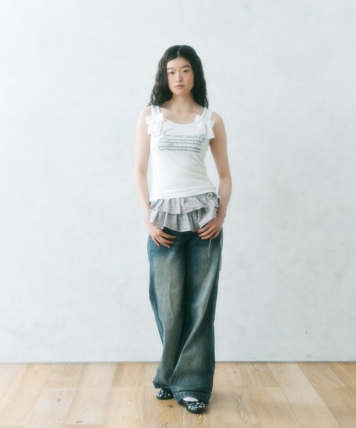 FCMM(エフシーエムエム)の「【日本限定】RIBBON TANKTOP / リボンタンクトップ(タンクトップ・レディース・ライトグレー/オフホワイト/ネイビー・SMALL/MEDIUM)」の20枚目の写真