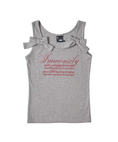 FCMM(エフシーエムエム)の「【日本限定】RIBBON TANKTOP / リボンタンクトップ(タンクトップ・レディース・ライトグレー/オフホワイト/ネイビー・SMALL/MEDIUM)」の4枚目の写真