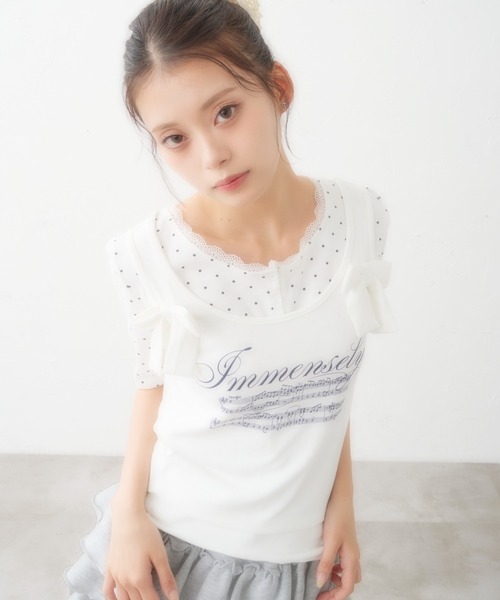 FCMM(エフシーエムエム)の「【日本限定】RIBBON TANKTOP / リボンタンクトップ(タンクトップ・レディース・ライトグレー/オフホワイト/ネイビー・SMALL/MEDIUM)」の13枚目の写真
