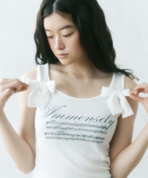 FCMM(エフシーエムエム)の「【日本限定】RIBBON TANKTOP / リボンタンクトップ(タンクトップ・レディース・ライトグレー/オフホワイト/ネイビー・SMALL/MEDIUM)」の14枚目の写真