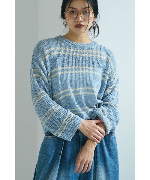 セール】BORDER SUMMER KNIT（ニット/セーター）｜marjour（マー