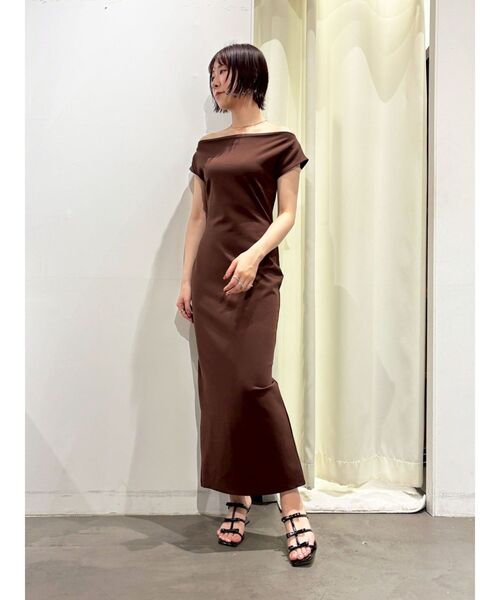 LAGUNAMOON ボリュームオフショルワンピース ブラック　ドレス　黒 オフショルボートポンチワンピース（ワンピース）｜LAGUNAMOON（ラグナ