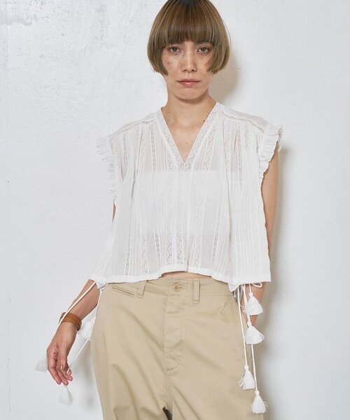 Whim Gazette - aLORS paris Chemise Cocinelle ブラウス aLORS】Chemise a dentelle Lois シャツ | Whim Gazette(ウィム