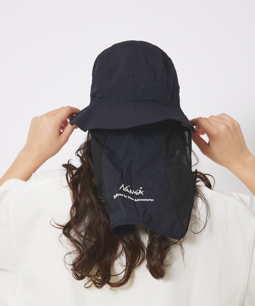 ナンガ NANGA 帽子 ナイロンタッサー サンシェードハット ブラック NANGA ナンガ NYLON TUSSER SUNSHADE HAT/ナイロンタッサー