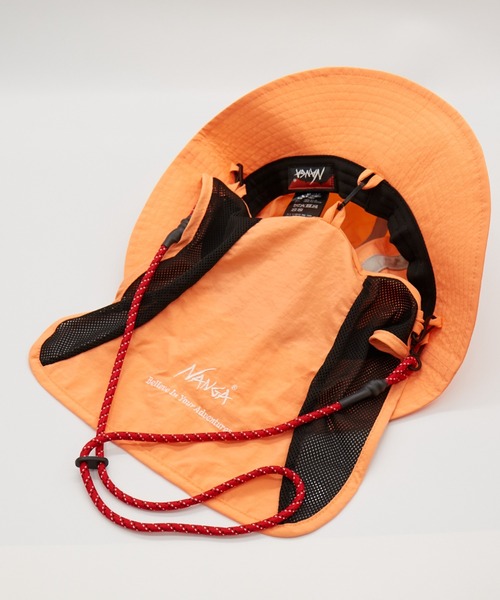NANGA(ナンガ)の「【NANGA/ナンガ】/NYLON TUSSER SUNSHADE HAT/ナイロン タッサー サンシェード ハット/メンズ レディース ユニセックス 帽子 アウトドア(ハット・メンズ・ブラック/アイボリー/オレンジ/ラベンダー・フリー)」の11枚目の写真