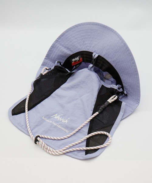 NANGA(ナンガ)の「【NANGA/ナンガ】/NYLON TUSSER SUNSHADE HAT/ナイロン タッサー サンシェード ハット/メンズ レディース ユニセックス 帽子 アウトドア(ハット・メンズ・ブラック/アイボリー/オレンジ/ラベンダー・フリー)」の6枚目の写真