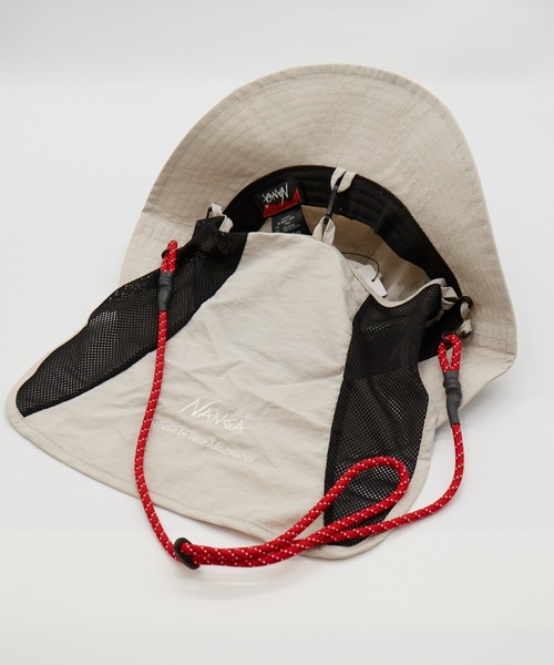 NANGA(ナンガ)の「【NANGA/ナンガ】/NYLON TUSSER SUNSHADE HAT/ナイロン タッサー サンシェード ハット/メンズ レディース ユニセックス 帽子 アウトドア(ハット・メンズ・ブラック/アイボリー/オレンジ/ラベンダー・フリー)」の9枚目の写真