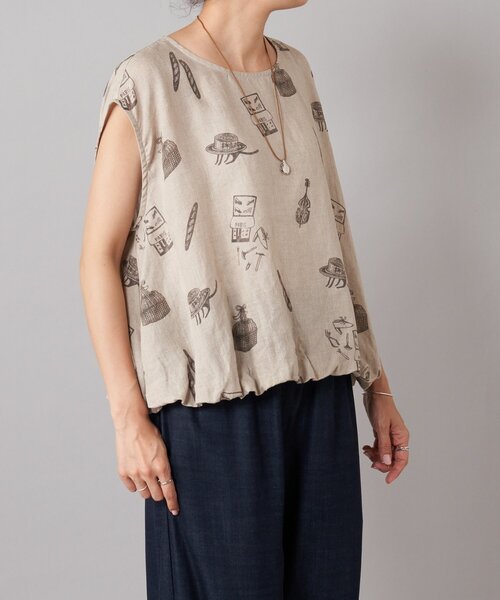 BEARDSLEY（ビアズリー）の「アトリエリネンバルーンブラウス（シャツ/ブラウス・レディース・ベージュ・FREE）」の22枚目の写真